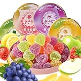 Quatre délicieuses saveurs fruitées – Fraise, Raisin, Citron et Pomme – sont accompagnées de gummies acidulés à la vitamine C.