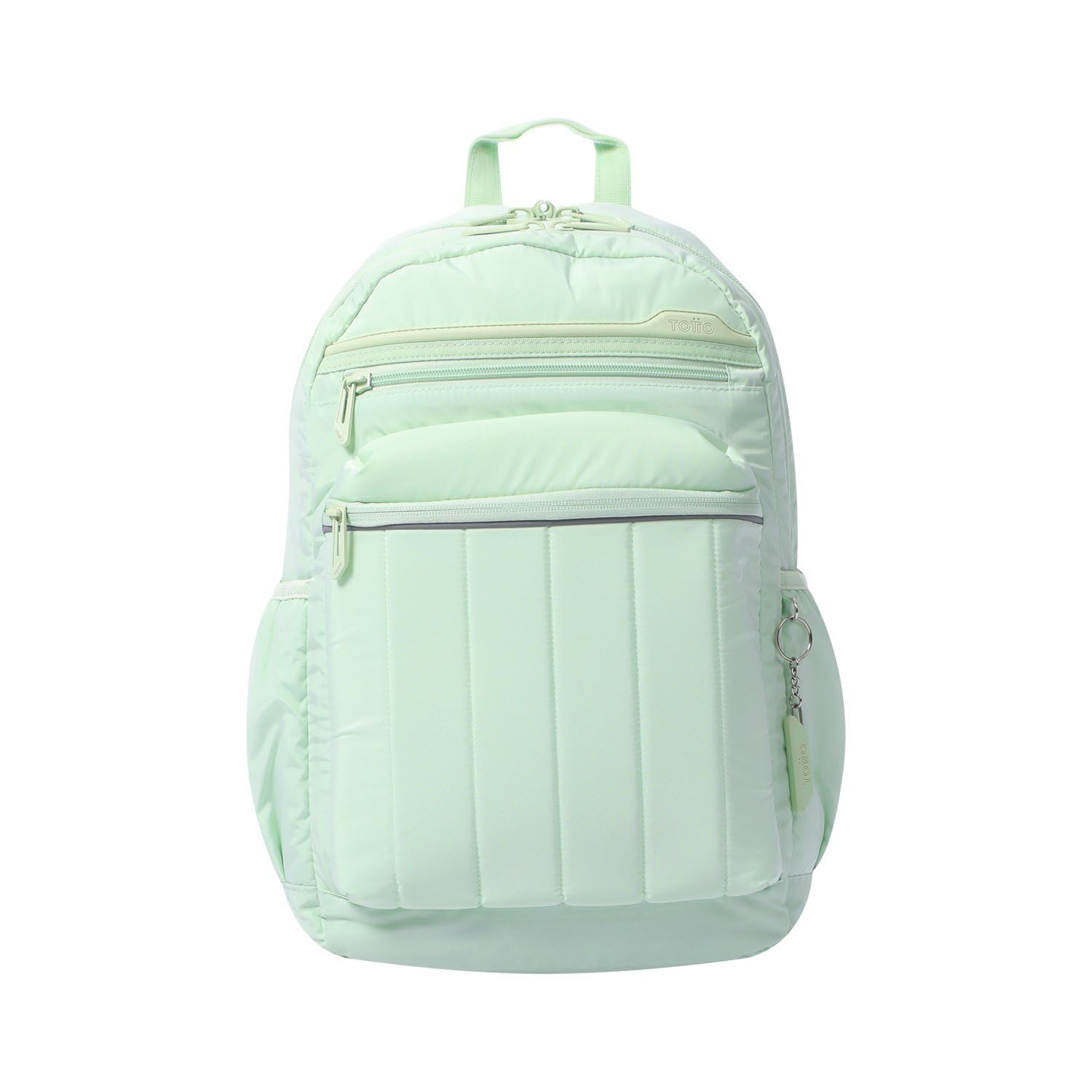 TOTTO - Mochila para Ordenador Portátil de 14 Pulgadas, Modelo Plaine, Bolsillo Secreto, 4 Compartimentos, 2 Bolsillos Botella, Correa para Colgar en Maleta, Espaldar Ergonómico, Color Meadow Mist