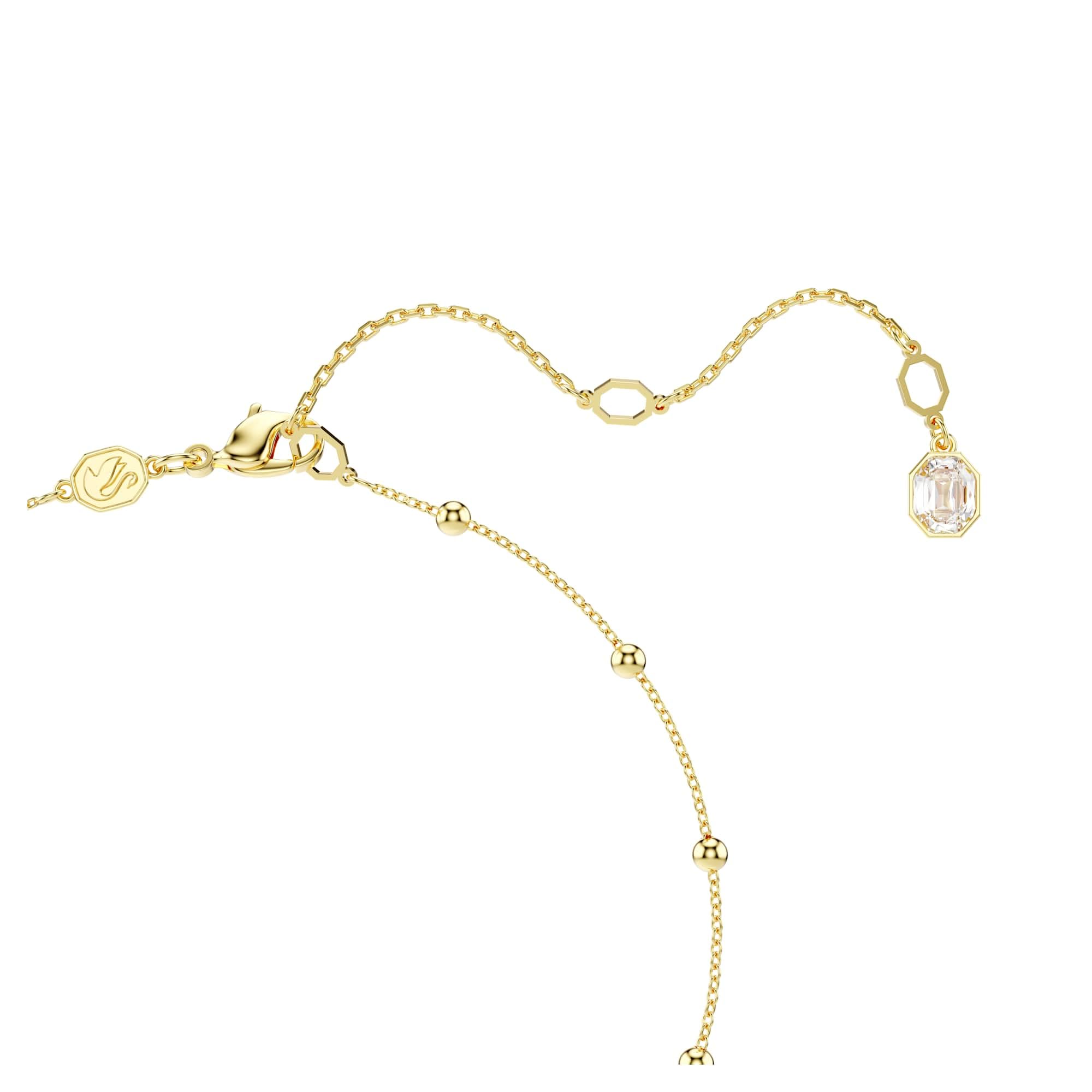 Swarovski Symbolica - Colgante chapado en oro con diseño de mal de ojo, unisex, mediano, multicolor, 42-52 cm, metal, circonita cúbica