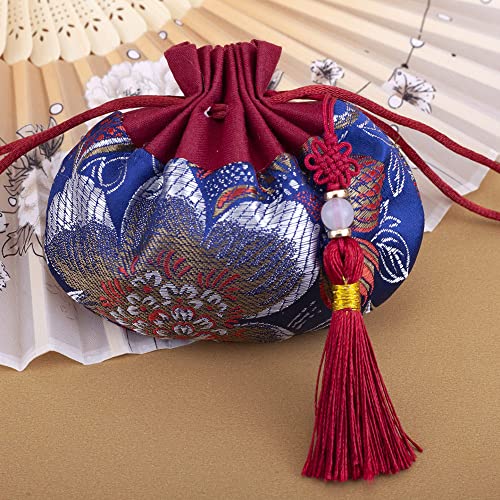 Bolsas de brocado tradicionales chinas 4 pcs miniatura 1