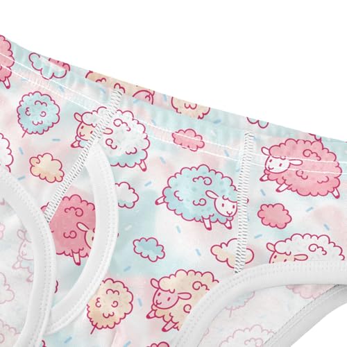 Boys' Underwear Cotton Little Boys Cute Sheep and Cotton Candy Briefs Soft Toddler Underwear 2T-8Y4