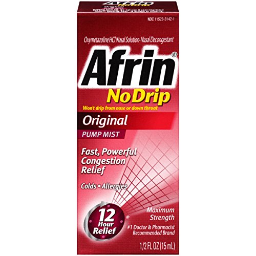 Afrin 12 Hour Nasal Decongestant Pump Mist, No Drip - .5 fl oz Afrin 12 Hour Nasal Decongestant Pump Mist, No Drip - .5 fl oz