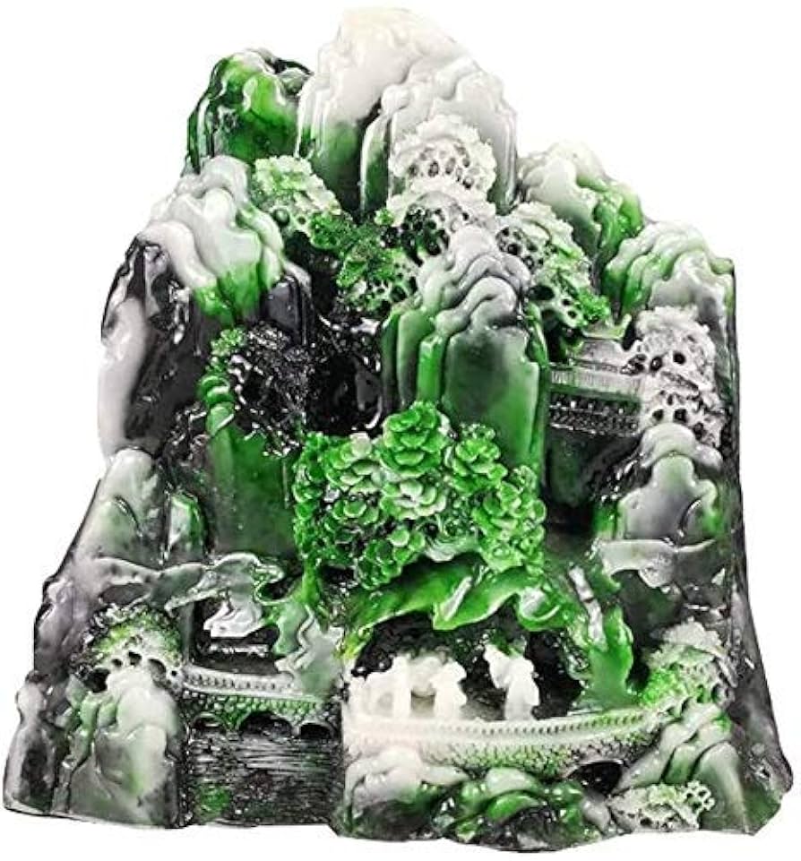 寿山石　山水　風景　石製　中国 中国 彫刻 中国美術 石彫刻 寿山石 山水風景 細密彫刻 鑑賞石