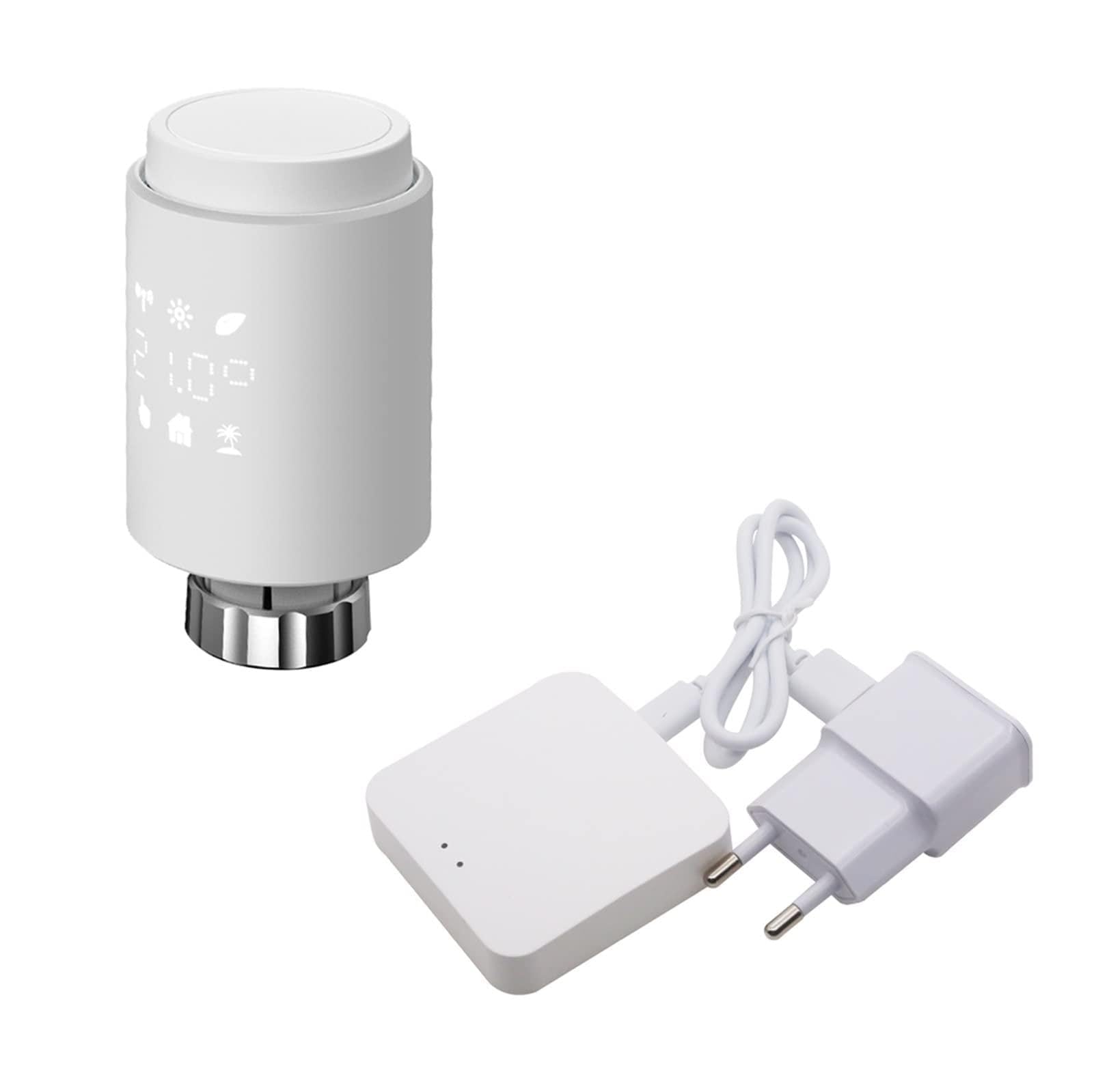 Sensore termometro, 3.0 intelligente WI-FI Attuatore della valvola del radiatore termostatico Trv. Controller di temperatura programmabile(1PCS-Radiator-Hub)