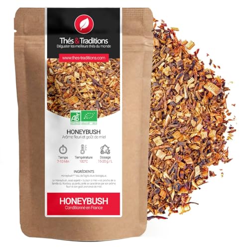 Thés & Traditions - Honeybush BIO | Buisson à Miel | Sachet 100g vrac | Certifié Agriculture biologique