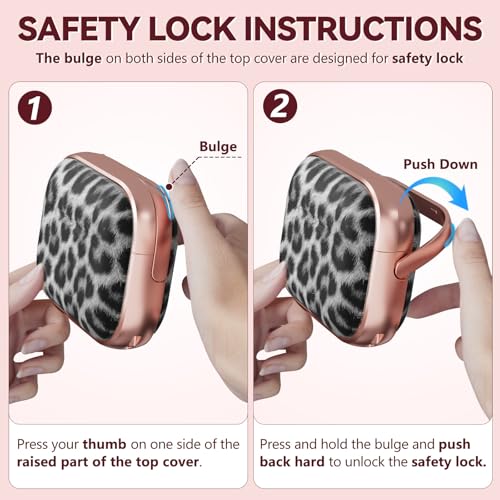 Image of Inesore for AirPods Pro 3 Case Cover 2025 with Lock-Black Jaguar | Two-Piece Design,with Gold Keychain & Clean Pen, As Phone Stand,Support Wireless Charging,Cute Luxury Case for Women Girly