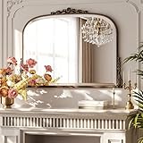 Photo Gallery beautypeak specchio da parete vintage curvo, 90 x 67 cm, telaio moderno europeo in lega di alluminio, specchio infrangibile riflettente hd, adatto per camera da letto, soggiorno, corridoio Photo Gallery beautypeak specchio da parete vintage curvo, 90 x 67 cm, telaio moderno europeo in lega di alluminio, specchio infrangibile riflettente hd, adatto per camera da letto, soggiorno, corridoio
