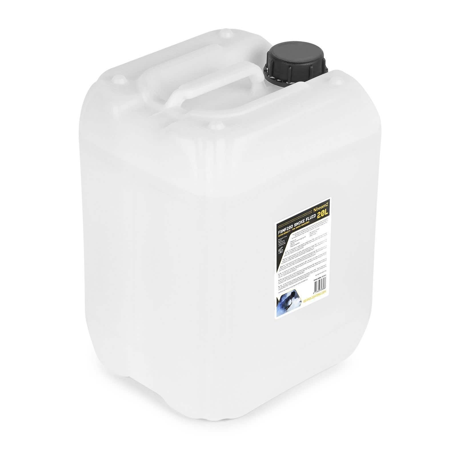 BeamZ Liquide pour Machine à Fumée 20L - Haute Densité, Haute Performance, ne Laisse Pas de Résidus, Biodégradable, Non Toxique pour la Santé et l'environnement