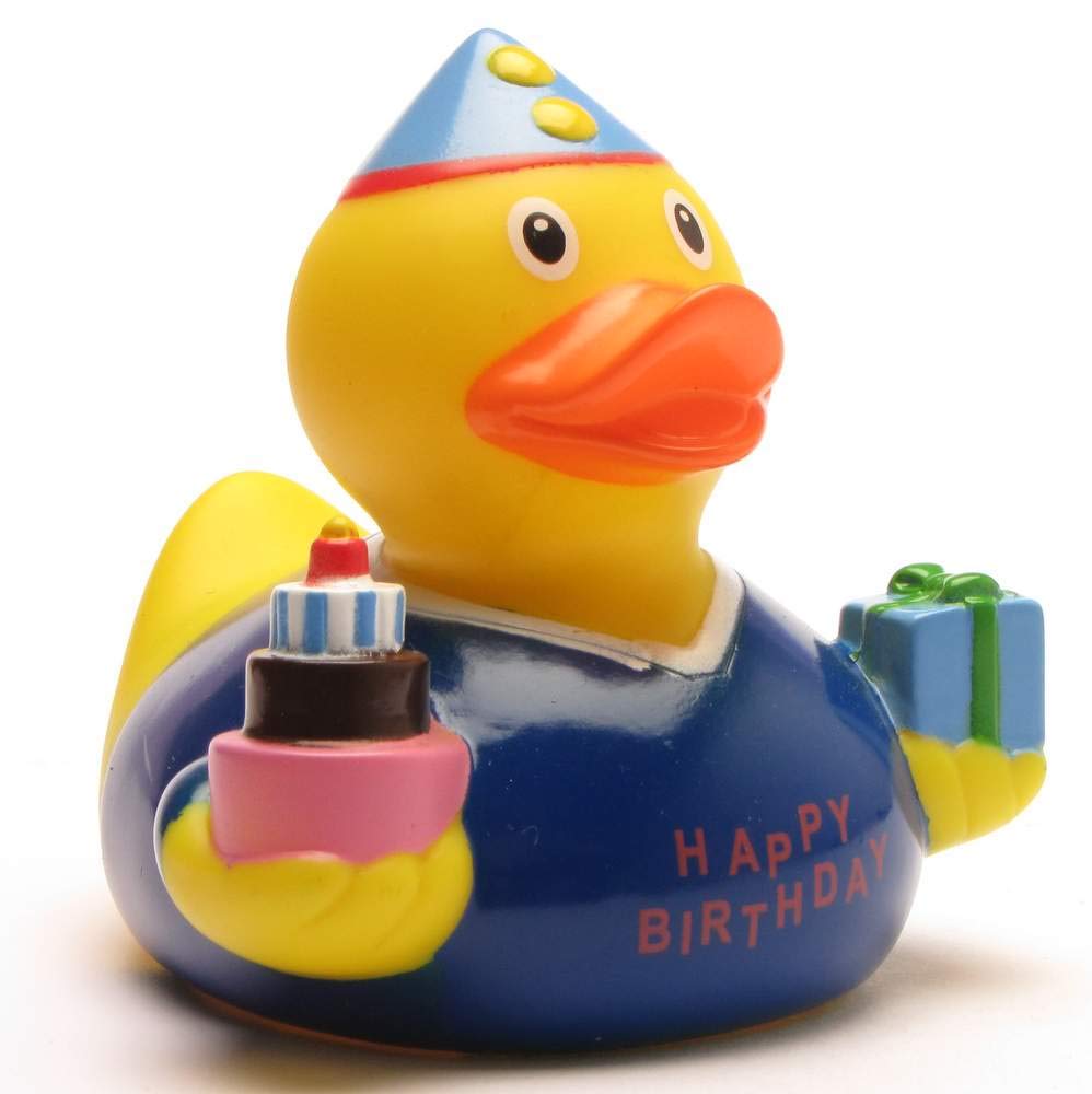 DUCKSHOP LILALU BIRTHDAY BOY DUCK BLUE SMALL
