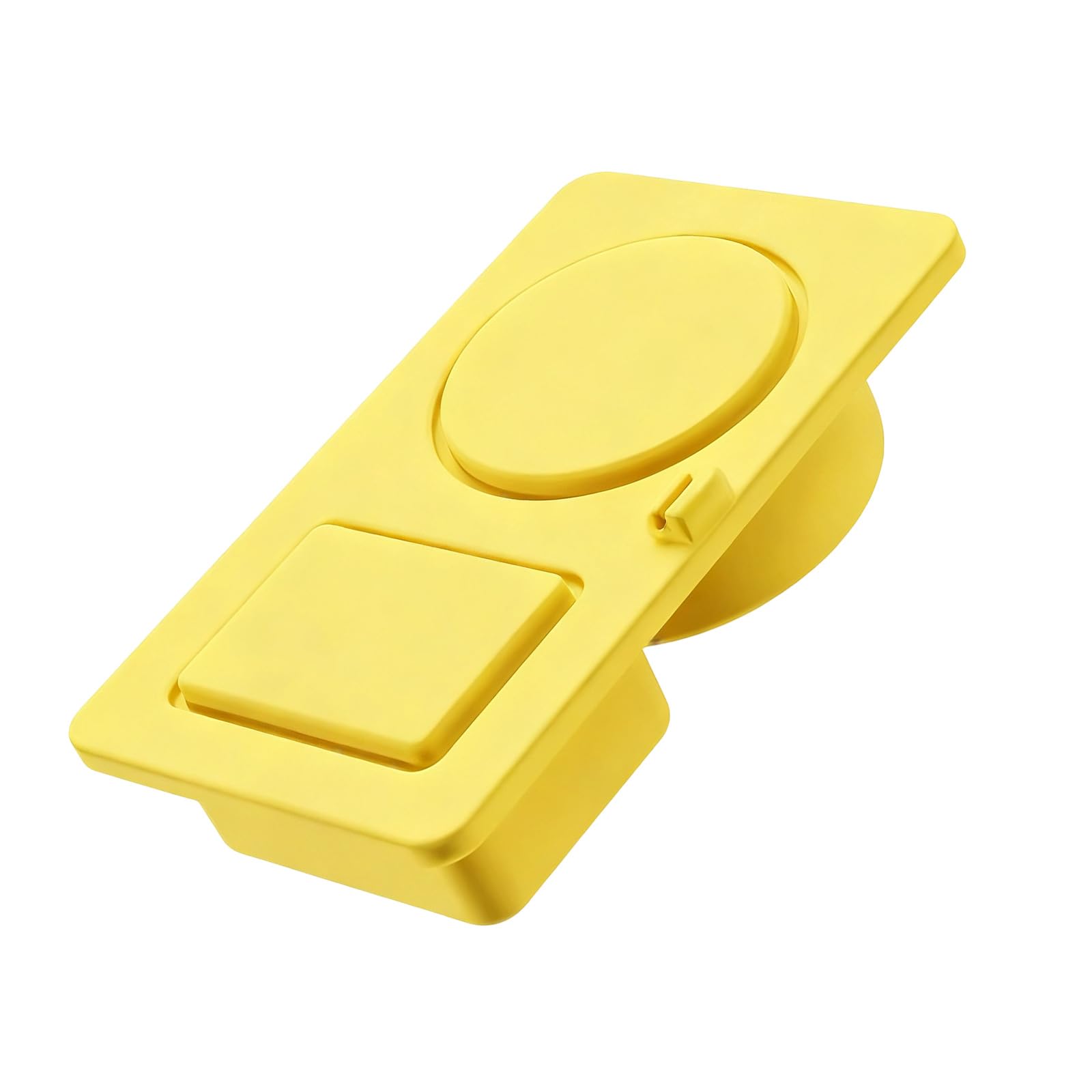 Jazuaiao Yellow Foldable Leakproof 2 Section Silicone Seasonings Holder Easy Cleaning Kitchen Accessories Outdoor Meal Preps Dishwasher Safe Condiment Holder