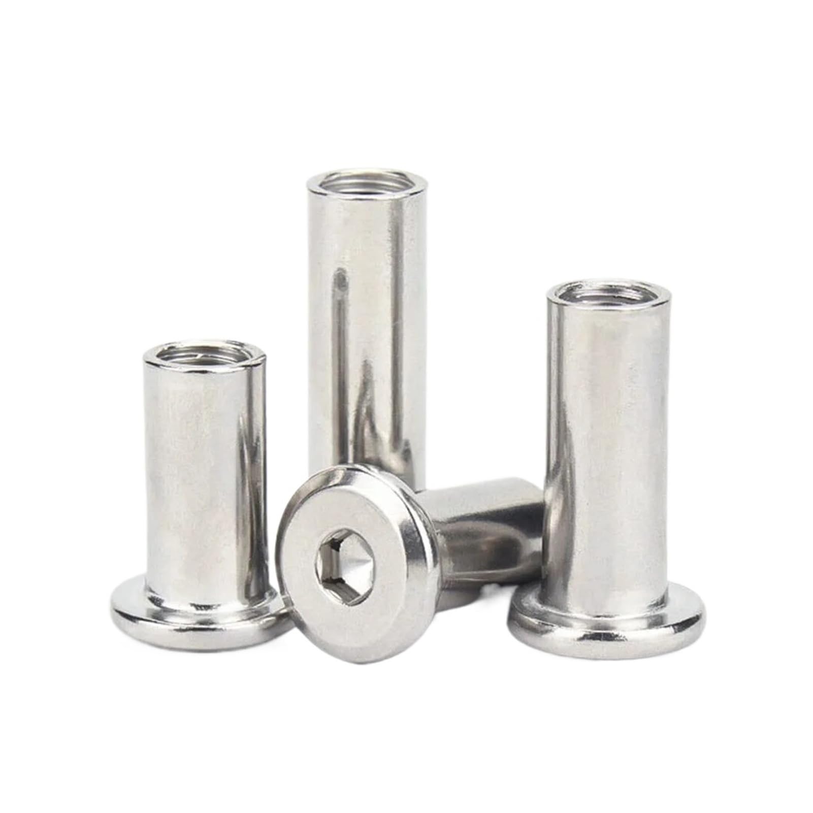 1pcs-20pcs Binding Barrel Nut M2 M3 M4 M5 M6 M8 304 Stainless Steel Hex Socket Cap Furniture Rivet Insert Nut(M5(D 6mm) 10pcs,Length 30mm)