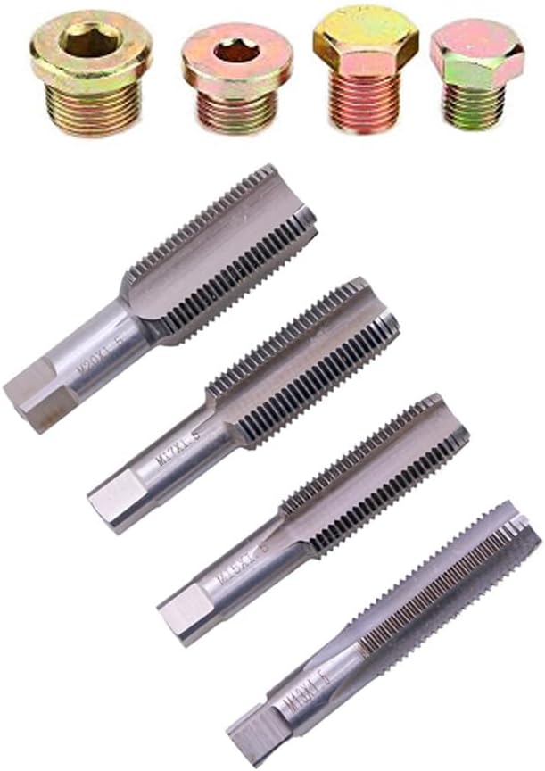 64PCS Thread Repair Kit with M13 M15 M17 M20 x 1.5 Metric Sizes - Heavy-Duty Steel Leak-Proof Inserts for Oil Pan/Sump Drain Plugs (Car & Motorcycle Stripped Thread Fix)