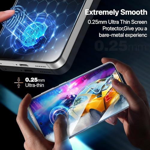 Image of Vaku Luxos HD Tempered Glass Screen Protector for Samsung Galaxy S26 Bubble Free Scratch Resistance 3D 9H Anti Shatter Screen Guard with Edge to Edge Protection Transparent