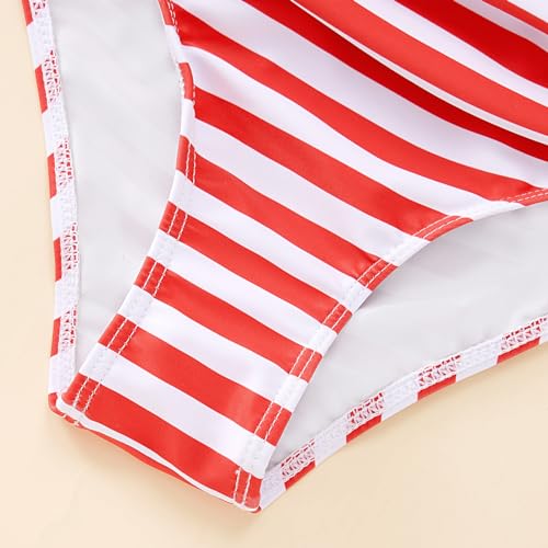 Image of Toddler Girls Swimsuit Bowknot Swimwear Kids Two Piece Bathing Suits Bikini Set for Girls 2-12 Years