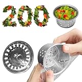 Gokyvei Upgraded 200PCS Kitchen Sink Strainer Mesh Bag, Suitable for Most Sizes Kitchen Sink Strainer Bag, Disposable Mesh Sink Strainer Bags for Collecting Kitchen Food Scraps and Leftover Garbage