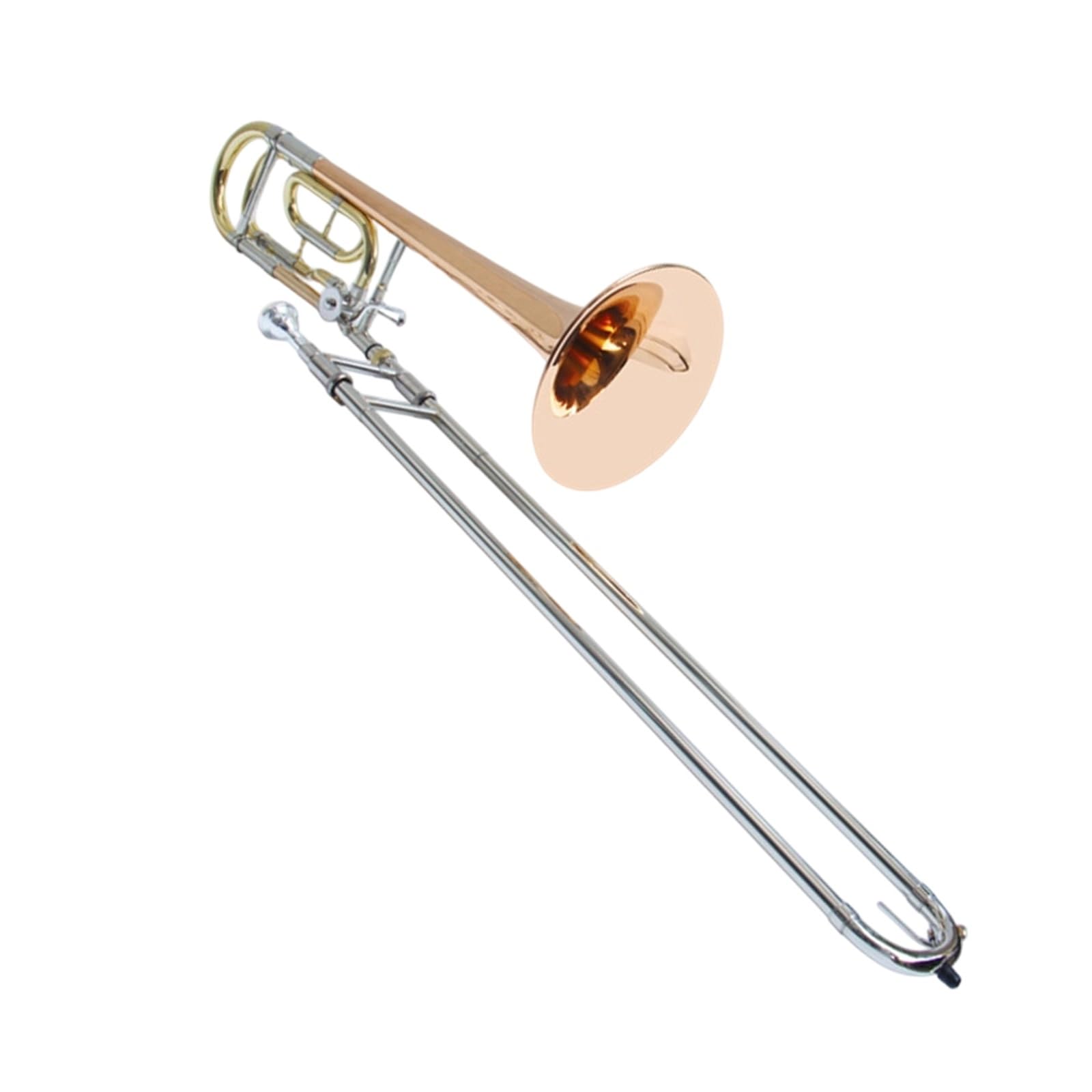 Instrument puzonowy Puzon tenorowy z transpozycyjną białą mosiężną rękojeścią