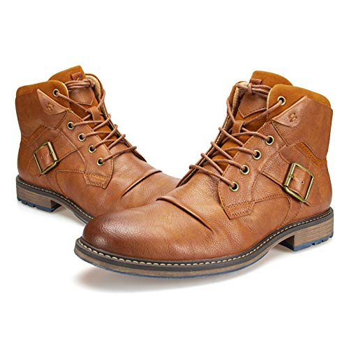 JITAI Men Oxford Boots Lace-up Casual and Comfortable Mens Boots