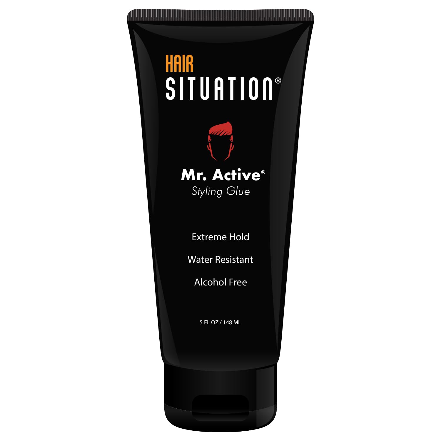 Mr. Active Hair Gel – Strong Hold Hair Styling Glue for Men, Maximum Grip, Anti-Frizz, Humidity Shield, Non-Flaking, Alcohol-Free, Adds Volume & Texture for All Hair Types – 5 oz