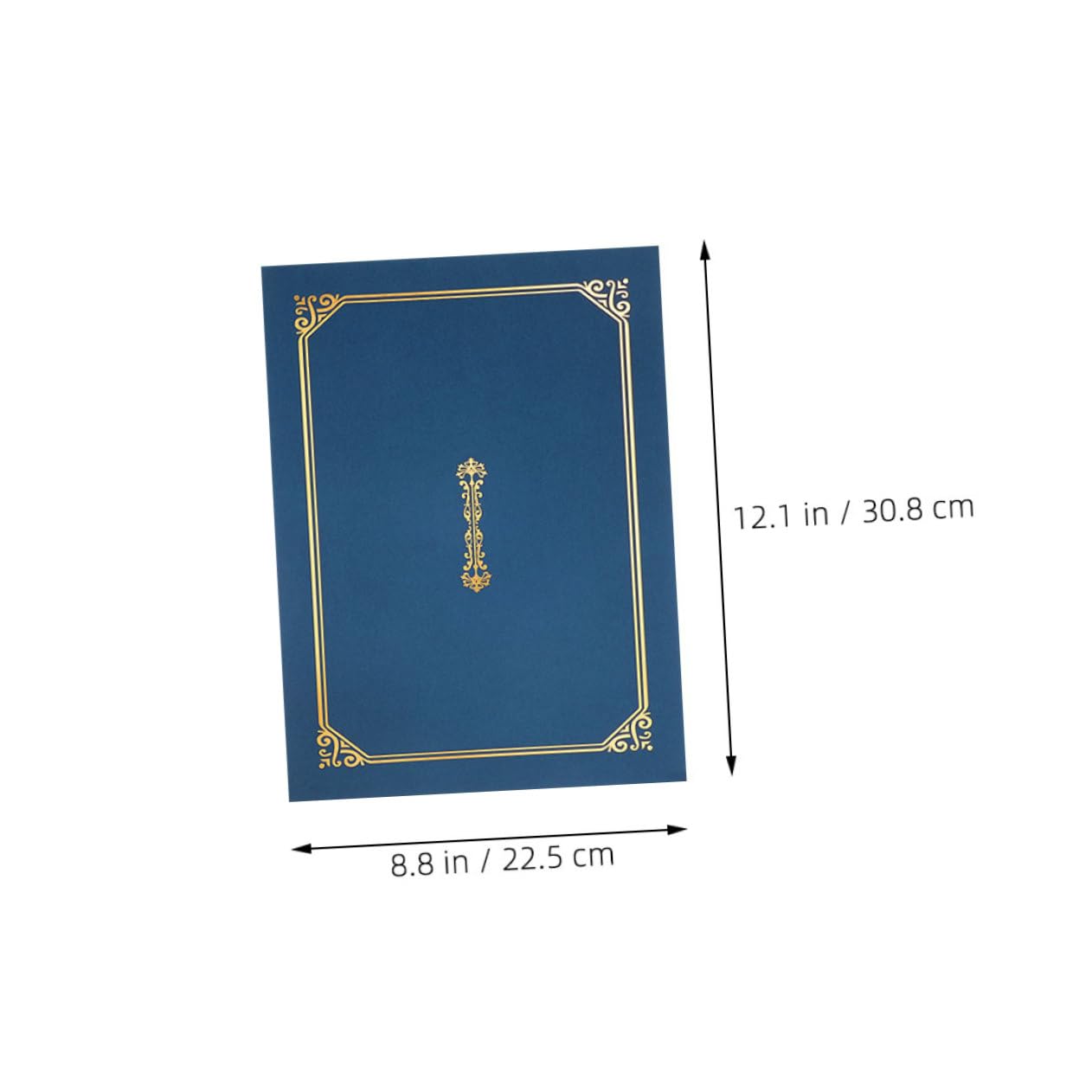 Lurrose Lot de 2 Classeurs de Certificats en Papier A4 Bordure Dorée, Protège Diplômes Anniversaire et Récompense, Usage Polyvalent pour Occasions Formelles