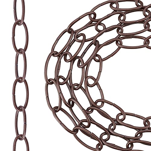 AHANDMAKER 3.28 Feet Iron Pendant Light Fixture Chain, Dark Brown