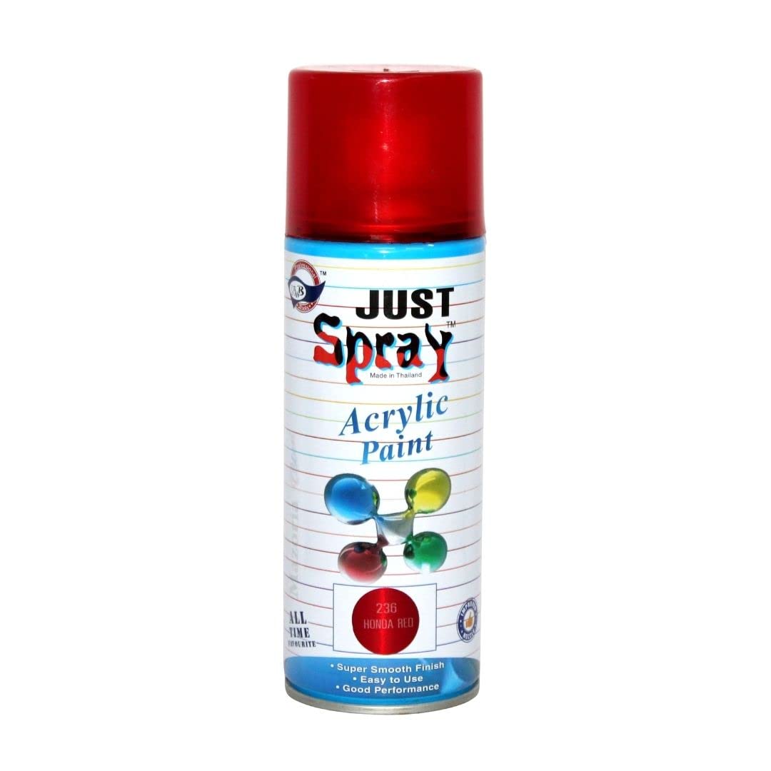 Just Spray Candy Red Multipurpose Spray Paint | DIY, Quick Drying with Gloss finish for Metal, Wood, and Walls - 400ML