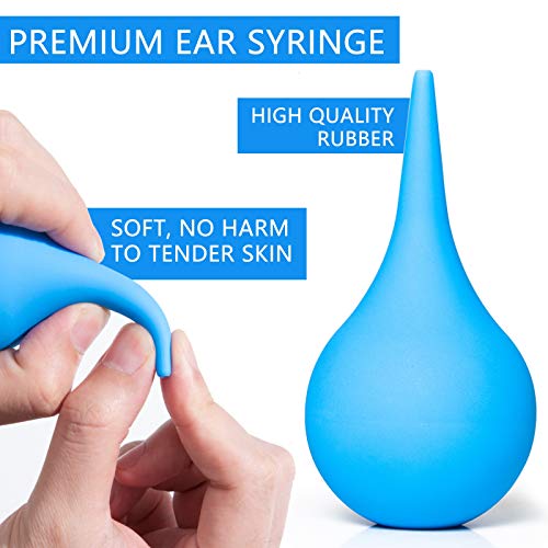 Timoo Ear Syringe 2.5 Ounce Hand Bulb Syringe Soft Rubber Ear Washing Squeeze Bulb for Kids Adults - Thumbnail 7