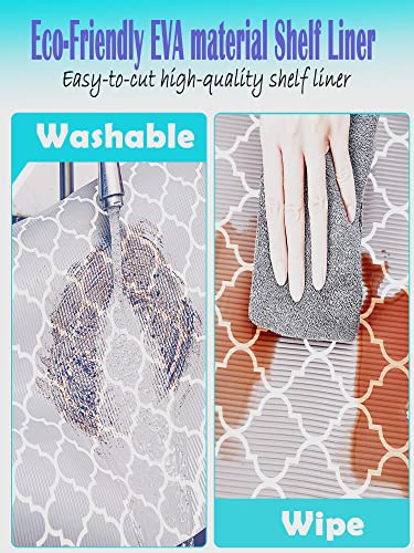 Bhcorner Grey Shelf Liners For Kitchen Cabinets Non Adhesive,17.5" X30Ft Cabinet Liners For Shelves ; Non Slip Kitchen Drawer Liners,Waterproof Kitchen Liners For Cabinets And Drawers,Cupboard Liner #TOP3