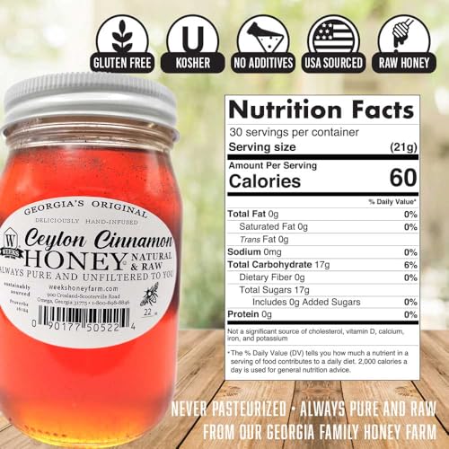Miel 100% Orgánica Infundida con Canela Ceylon 624 g miniatura 2