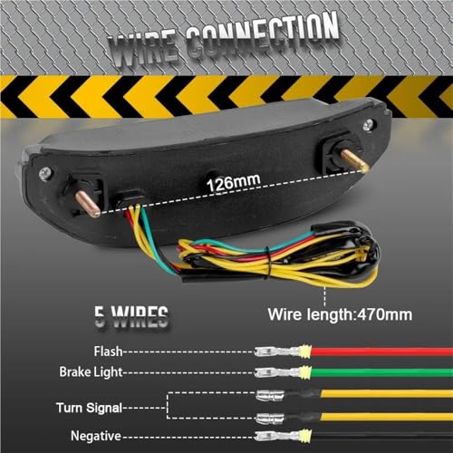 Feu arrière moto 12V résistant aux vibrations pour CBR 600RR 13-20