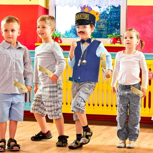 Disfraz de conductor de tren para niños 21 piezas miniatura 7