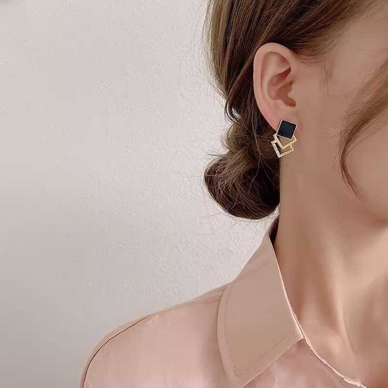 Gold Earrings for Women Trendy Gold Hoop Clip on Stud Pearl Earrings Dangle Chain Jewelry Hypoallergenic Birthday Gifts for Women3