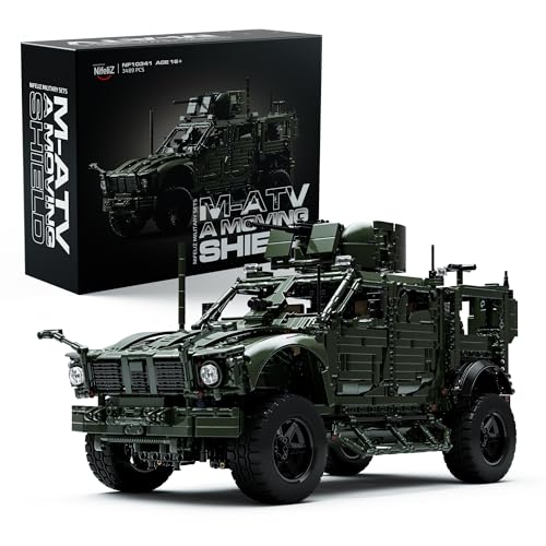Nifeliz M-ATV Set di Costruzioni di Auto Militare per Adulti, Modellino di Veicolo Tattico Blindato da Costruire, Collezionabile Militare per Appassionati di Militaria (3.489 pezzi, NF10341)
