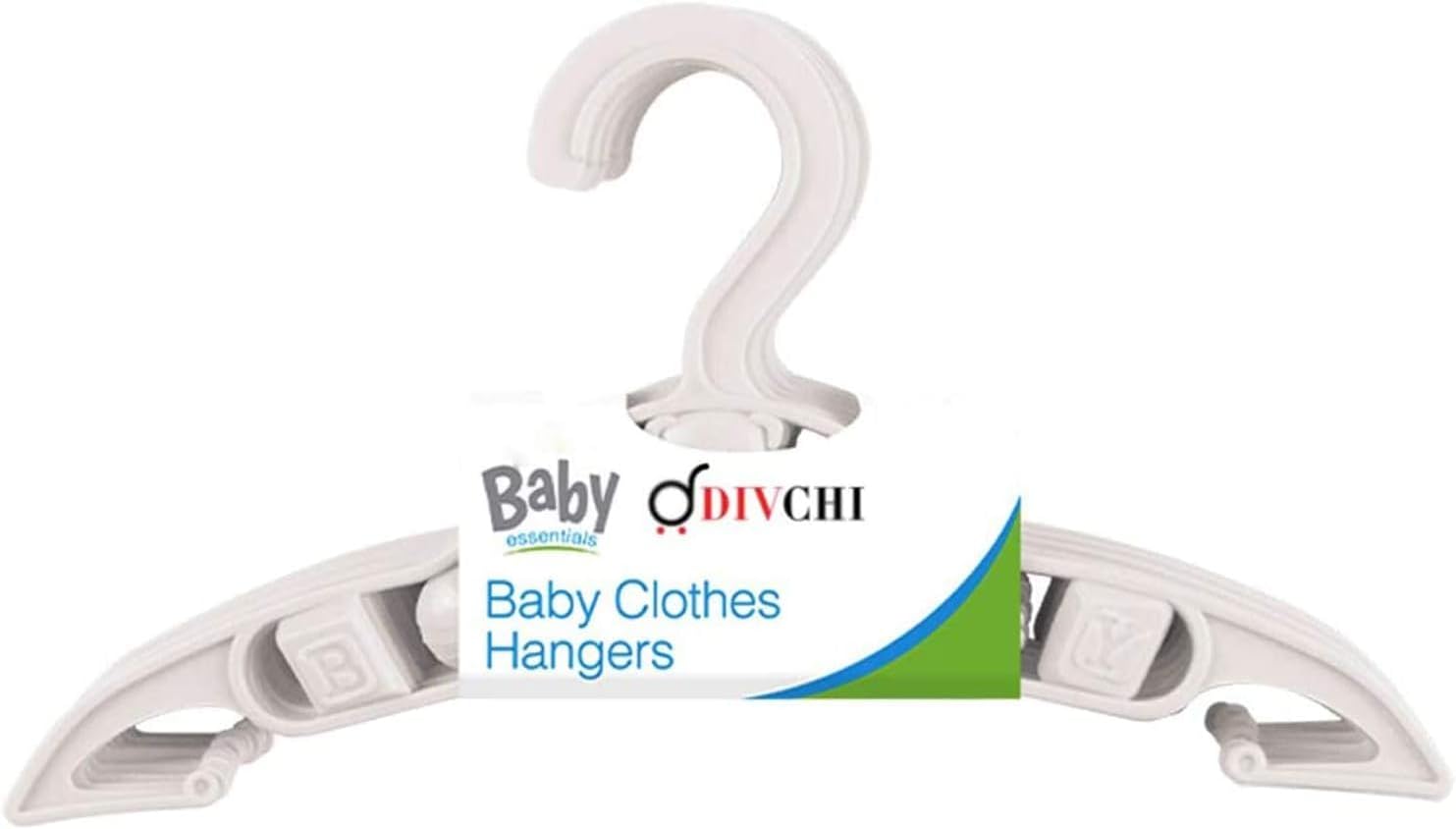 40 Pack Children's Hanger Plastic Tubular Kids Hangers Non Slip Clothes Hanger Multicolour for Kids Babies (Kids 40 Pack_White)