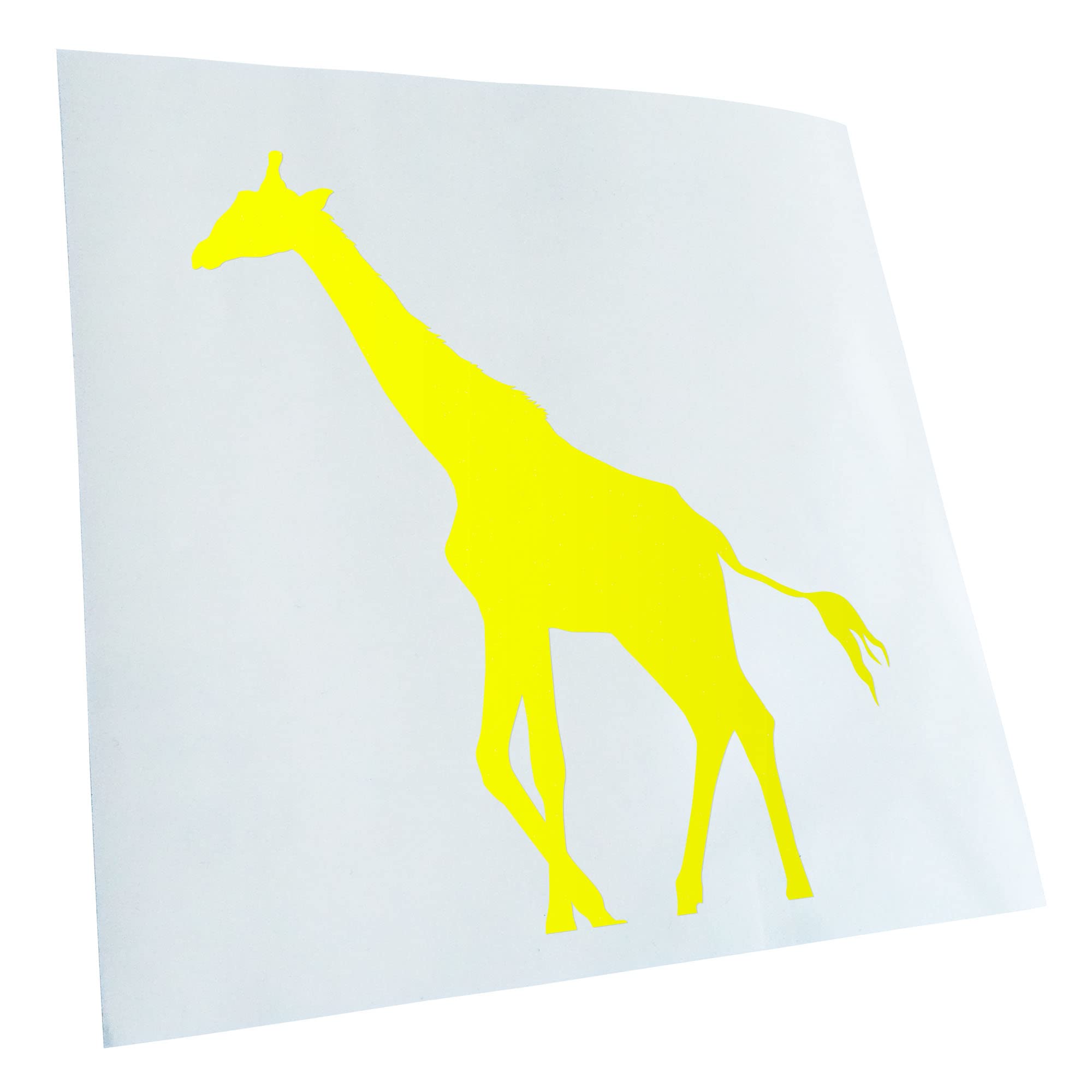 Kiwistar - Car Sticker - Neon Yellow - 40 x 29 cm Giraffe Silhouette - Rear Window Car Sticker Weatherproof for Car Truck Moped Truck - Sticker Exterior Self-Adhesive Tuning Accessories for Window