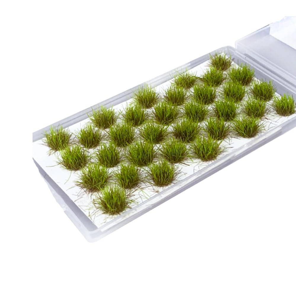 32 Pieces Clumps of Grass Mini Clumps Model Clump Model Static Grass Kit Grass Static Resin Scenery Template for DIY Decoration of Railway and Train Landscapes
