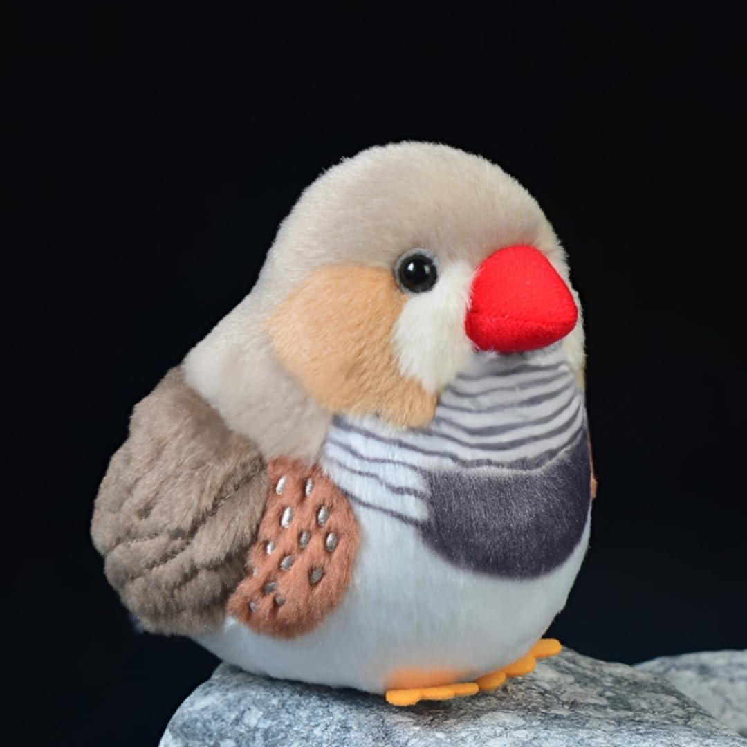 POPOTATO Realistic Bird Plush - 5'' Pearl Bird Stuffed Animal - Plushy and Squishy Pillow Toy - Cute Parrot for Boys and Girls - Image 5