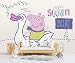 Oedim Fotomural Vinilo Adhesivo Peppa Pig Pato, Producto Oficial, Vinilo Adhesivo Decorativo para Habitaciones, decoración para Paredes