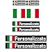 Adesivi Personalizzati Moto Bici con Bandiera - Vinile lucido HD Made in Italy