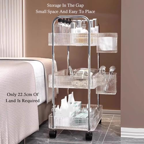 Carrito rodante para salón de Belleza con Tres Compartimentos, portátil, para organizar Herramientas de SPA, cosmetología, masajes, Tatuajes y manicura.