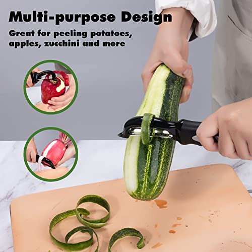 Rainspire RAINSPIRE-GPJT-HEI Vegetable Peeler Potato Peelers For Kitchen, Sharp Stainless Steel Blades Veggie Peeler, Comfortable Handle Fruit Peeler, Carrot Peeler Apple Peeler Dishwasher Safe thumb #3