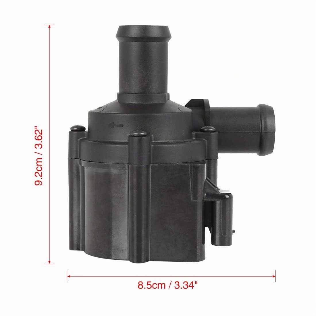 X AUTOHAUX Bomba De Agua Auxiliar Refrigerante para Audi A3 04-12 1pc | OE 5Q0965561B, Color Negro Y Blanco, Material Plástico Y Metal, Tamaño 8.5x6x9.2cm, Para Audi A4/A5/A6, Para VW Golf 13