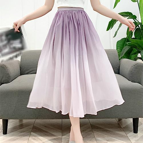 Jupe tulle brillant dégradé chic pour femmes taille élastique