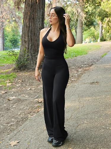 Image of YEOREO Ease Workout Leggings Womens Straight Leggings Eddiy Gym Yoga Pants | 29 inch /31.5 inch /33 inch /35 inch,No Front Seam,High Waist,Buttery,Booty Lifting,Wide Leg