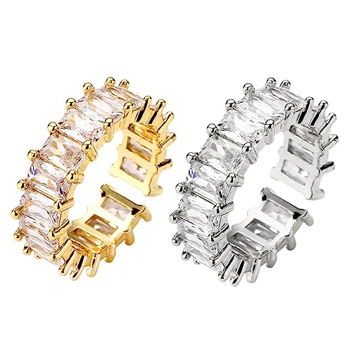 ❤ 【Materiale di Alta Qualità】: gli anelli regolabili sono realizzati in metallo rame. Galvanotecnica di alta qualità, resistente al colore, antiruggine, resistente ai graffi, non rende le dita verdi, lo zircone è solido, non facile da staccare. Gli anelli rotanti ruotano velocemente e durano a lungo Pieno di divertimento