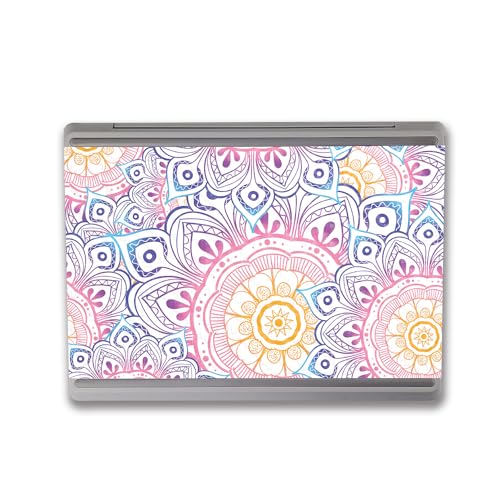 Image of MightySkins Carbon Fiber Skin Compatible with Microsoft Surface Laptop Go 3 (2023) Full Wrap Kit - Vibrant Mandala | Protective, Durable Textured Carbon Fiber Finish | Easy to Apply | Made in The USA
