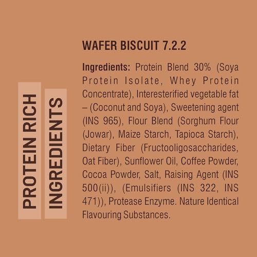 Image of RiteBite Max Protein Coffee Mousse 10g Protein Millet Wafer Bars (Pack of 12), No Maida, No Palm Oil, Zero Added Sugar, Crunchy Wafer Snack, 480g