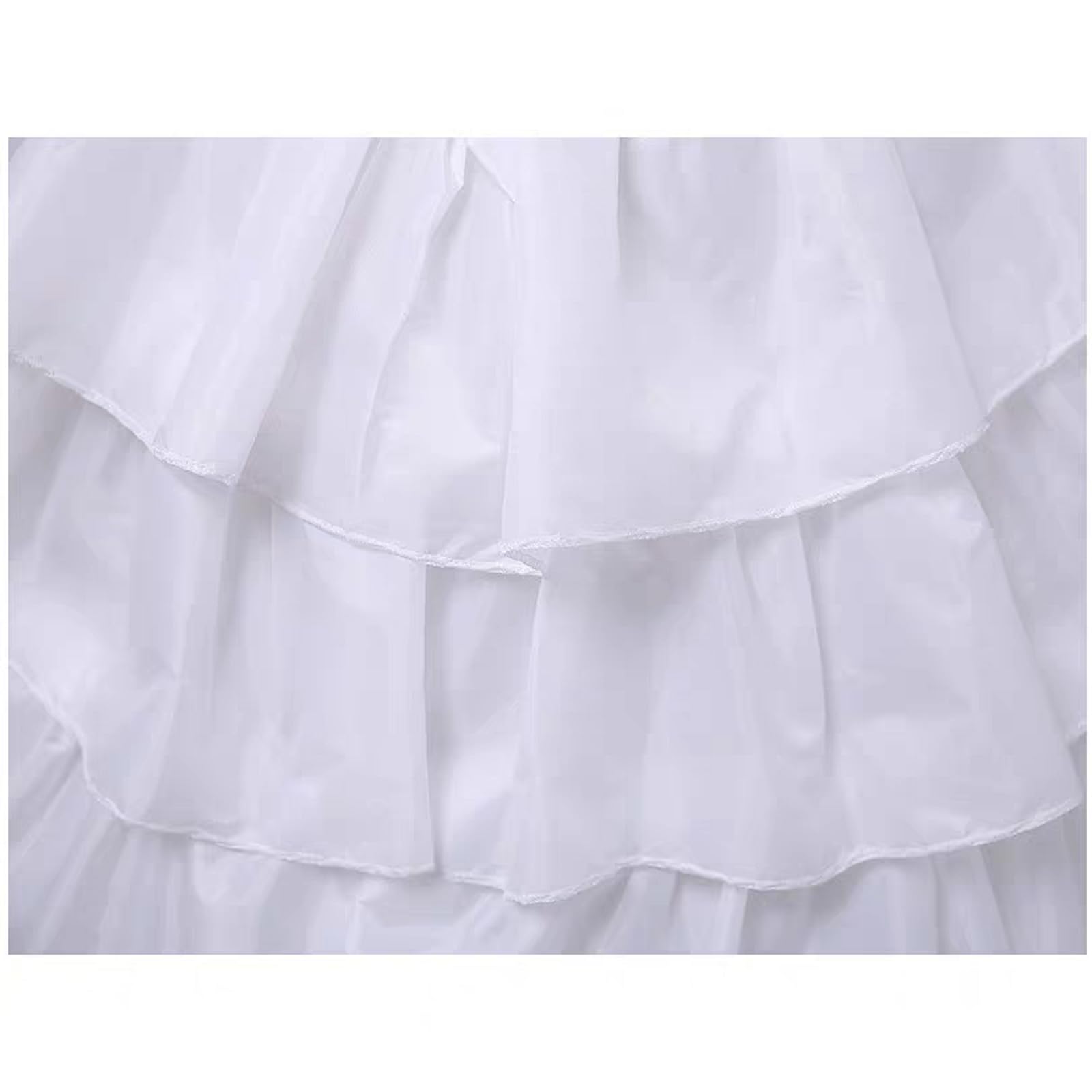 Jupon 4 cerceaux 5 volants pour femme Robe de bal Crinoline Demi-slip pour robe de mariée