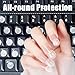 Ouliget Silicone Nail Art Protector Covers for Typing,Nail Beauty Protection Stickers,Clear Comfortable Protection for Long Nails Numeric Keypad,20 Pcs Covers,64 Pcs Stickers