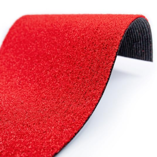 Gazon synthétique - Event classé feu et certifié GRS - Rouge - 8 mm - Rouleau de 2m x 2m