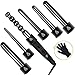 Produktbild BUDDYGO Lockenstäbe 6 in 1 Keramikbeschichtung Lockenwickler Set mit 6 Austauschbare Stäben Multifunktions für Lockenstyling, Lockenstab mit Temperaturregelung - Schwarz